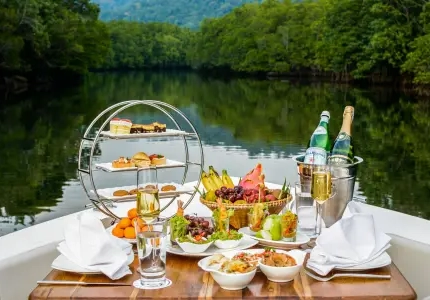 food on a boat